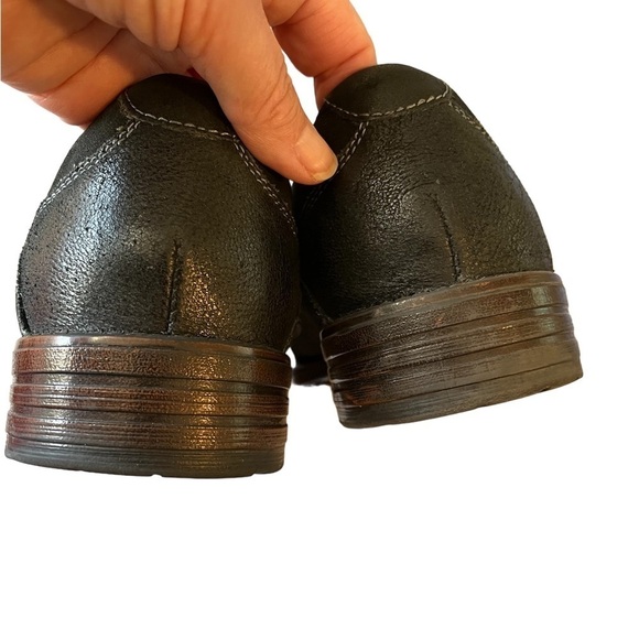 Clarks Mens Black Suede Wingtips Oxford Lace Up Dress Shoes Size 13 Leather - Picture 6 of 9